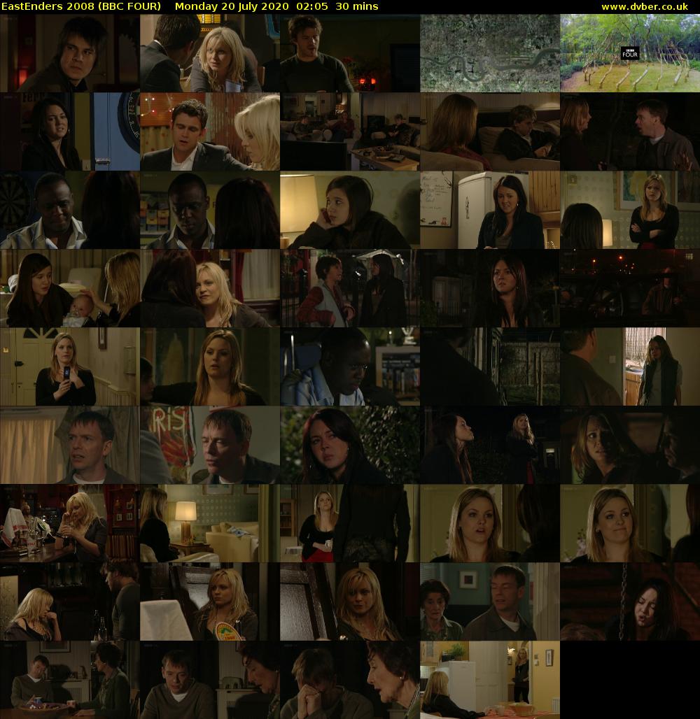 EastEnders 2008 (BBC FOUR) Monday 20 July 2020 02:05 - 02:35