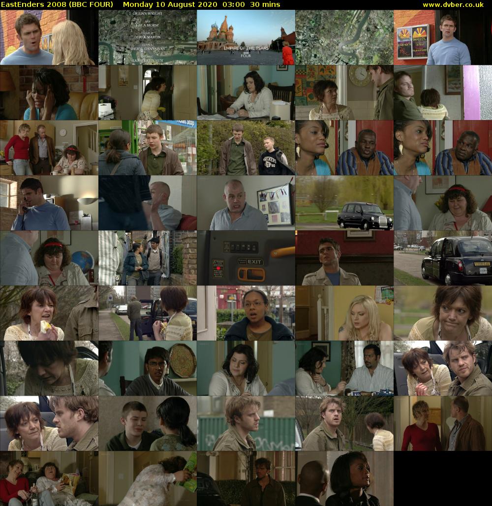 EastEnders 2008 (BBC FOUR) Monday 10 August 2020 03:00 - 03:30