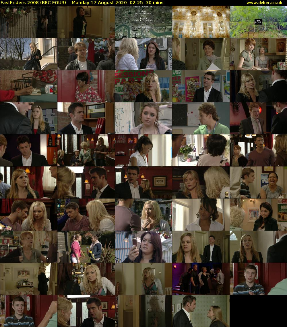 EastEnders 2008 (BBC FOUR) Monday 17 August 2020 02:25 - 02:55