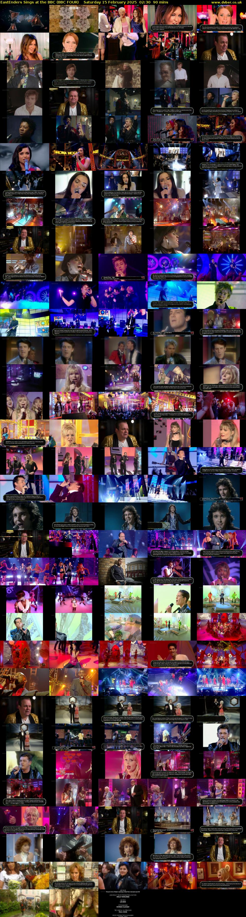 EastEnders Sings at the BBC (BBC FOUR) Saturday 15 February 2025 02:30 - 04:00
