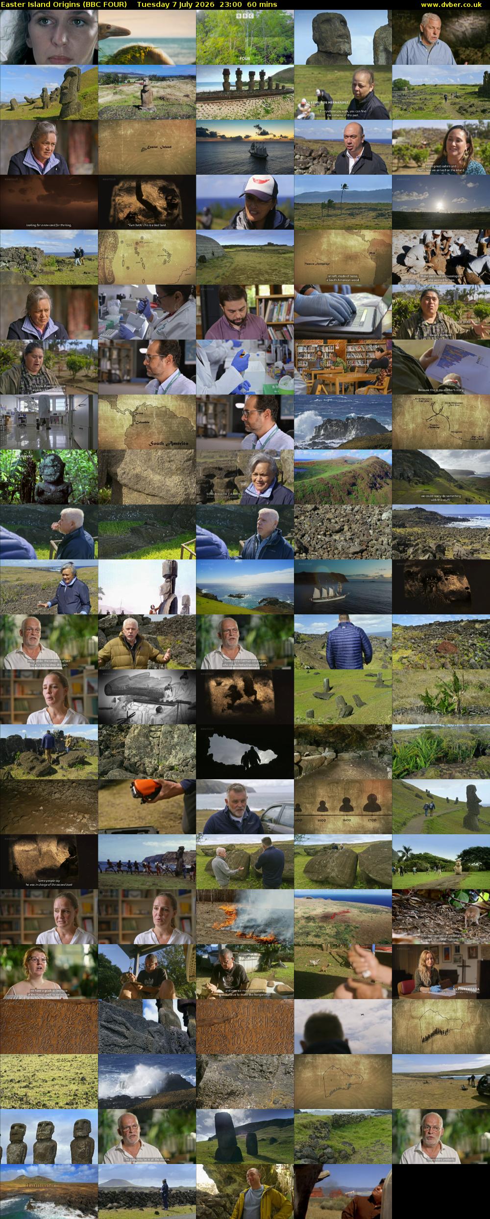 Easter Island Origins (BBC FOUR) Tuesday 7 July 2026 23:00 - 00:00