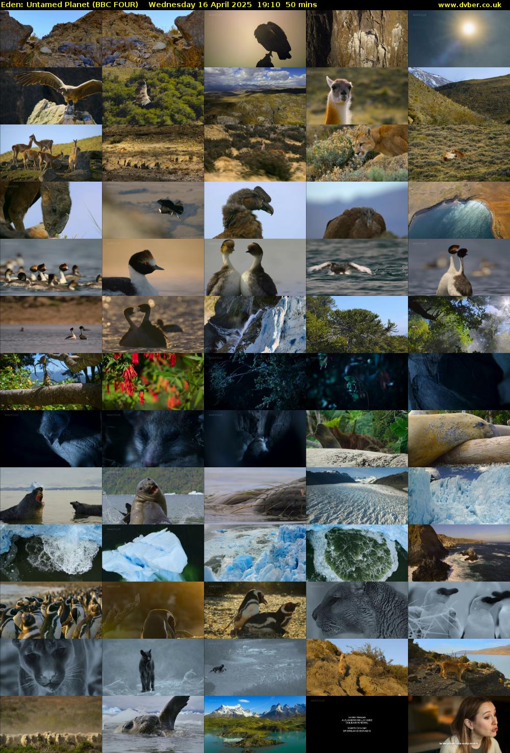 Eden: Untamed Planet (BBC FOUR) Wednesday 16 April 2025 19:10 - 20:00
