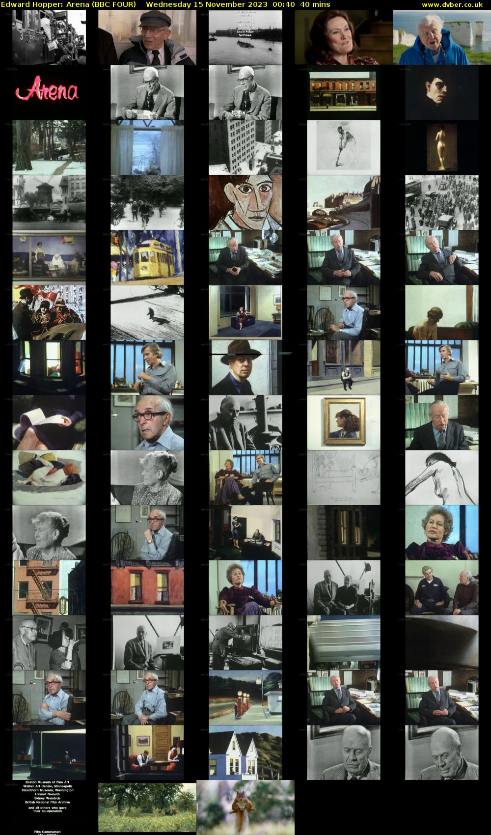 Edward Hopper: Arena (BBC FOUR) Wednesday 15 November 2023 00:40 - 01:20