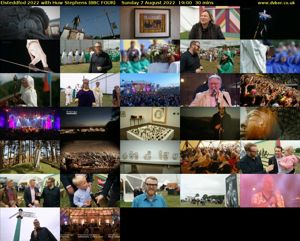 Eisteddfod 2022 with Huw Stephens (BBC FOUR) Sunday 7 August 2022 19:00 - 19:30