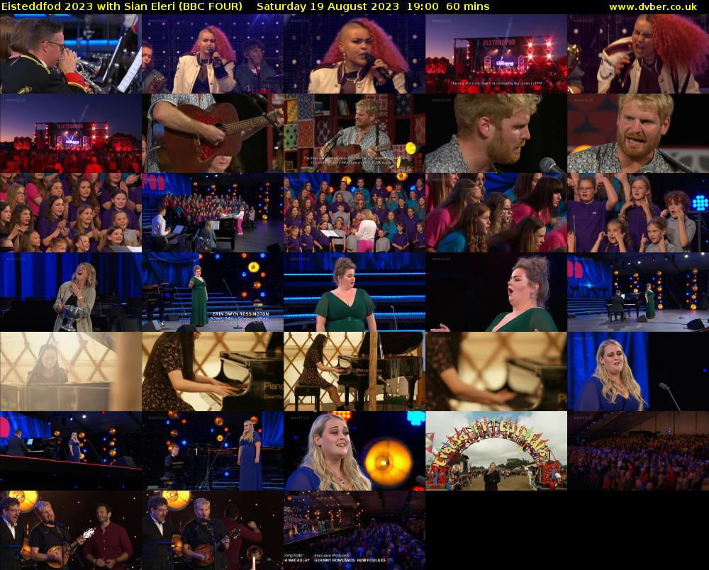 Eisteddfod 2023 with Sian Eleri (BBC FOUR) Saturday 19 August 2023 19:00 - 20:00
