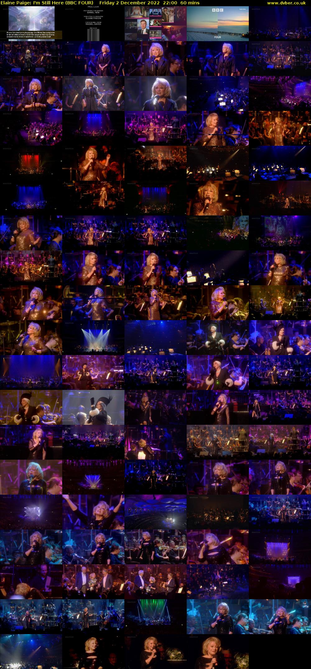 Elaine Paige: I'm Still Here (BBC FOUR) Friday 2 December 2022 22:00 - 23:00