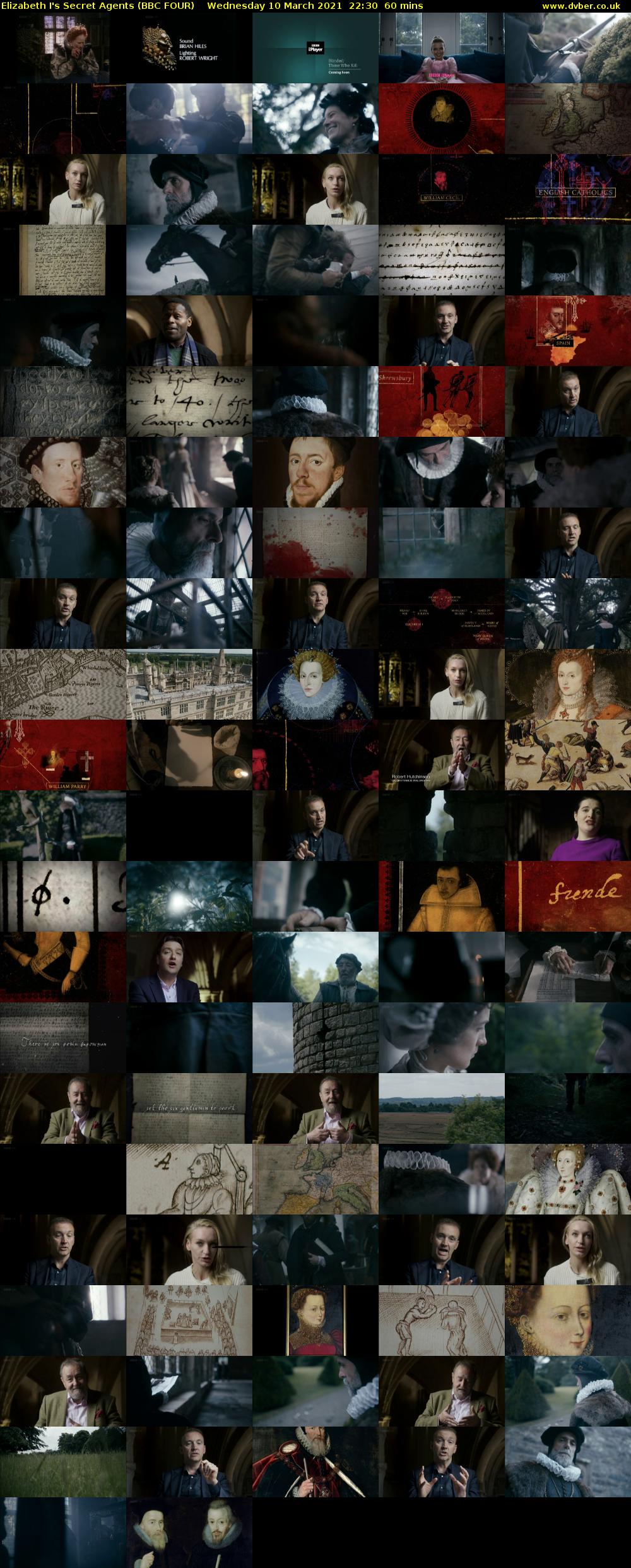 Elizabeth I's Secret Agents (BBC FOUR) Wednesday 10 March 2021 22:30 - 23:30