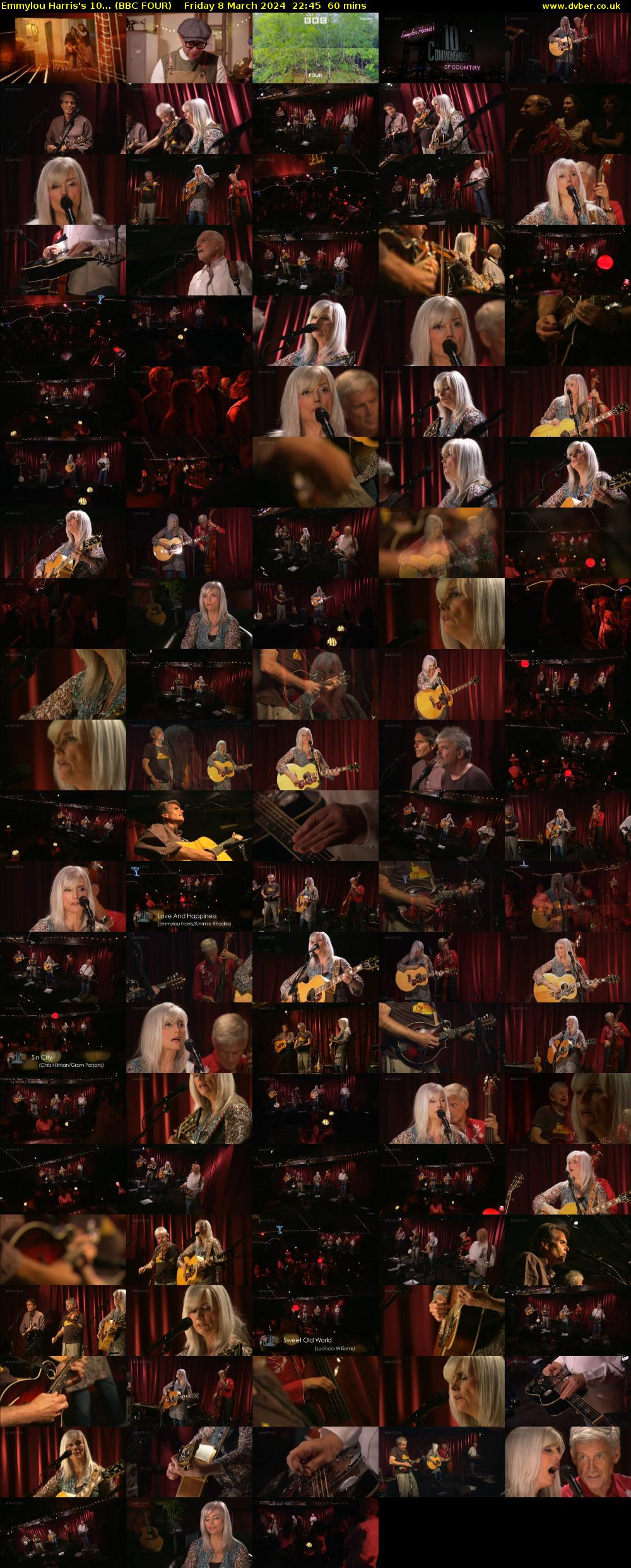 Emmylou Harris's 10... (BBC FOUR) Friday 8 March 2024 22:45 - 23:45