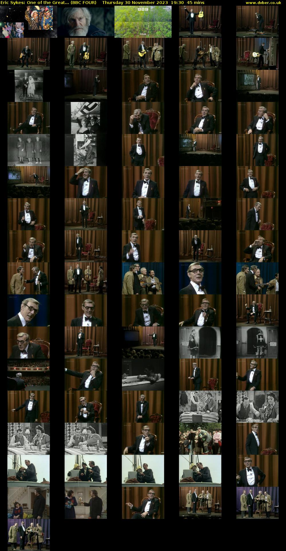 Eric Sykes: One of the Great... (BBC FOUR) Thursday 30 November 2023 19:30 - 20:15