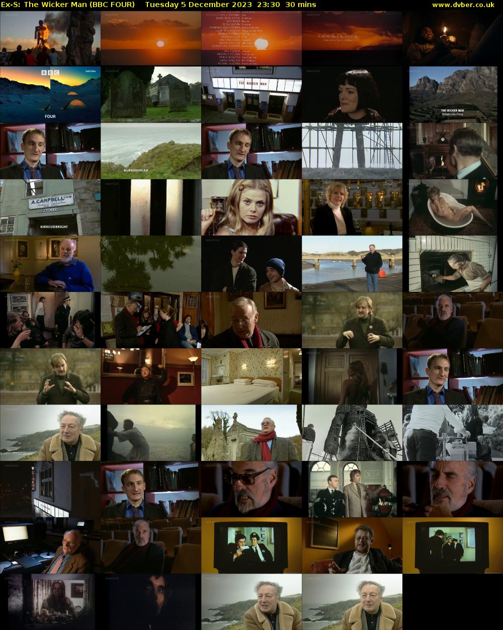 Ex-S: The Wicker Man (BBC FOUR) Tuesday 5 December 2023 23:30 - 00:00