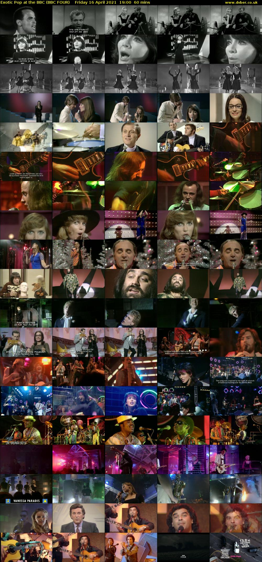 Exotic Pop at the BBC (BBC FOUR) Friday 16 April 2021 19:00 - 20:00