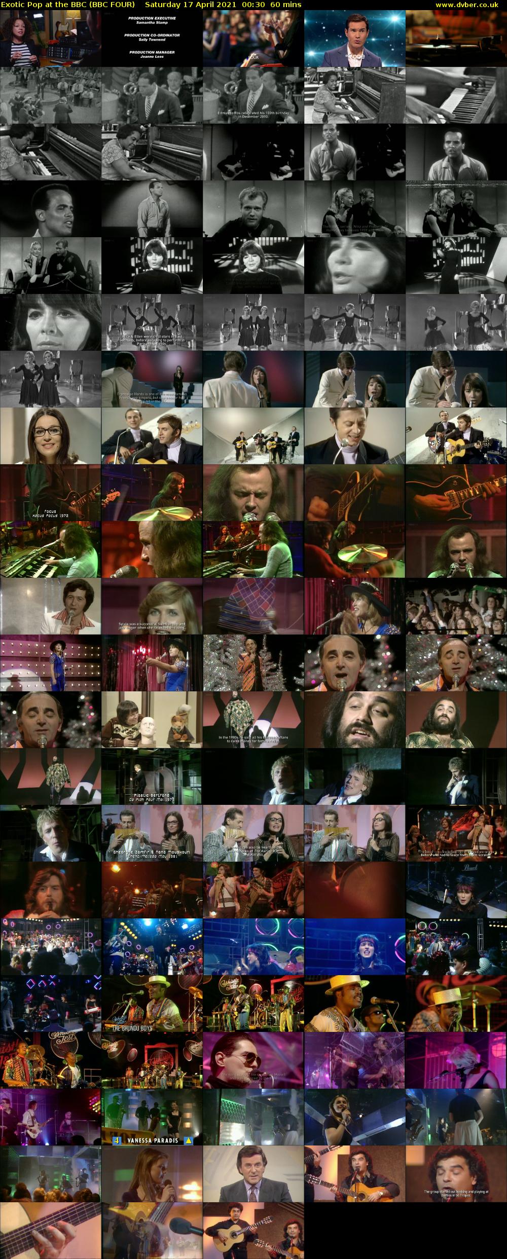 Exotic Pop at the BBC (BBC FOUR) Saturday 17 April 2021 00:30 - 01:30