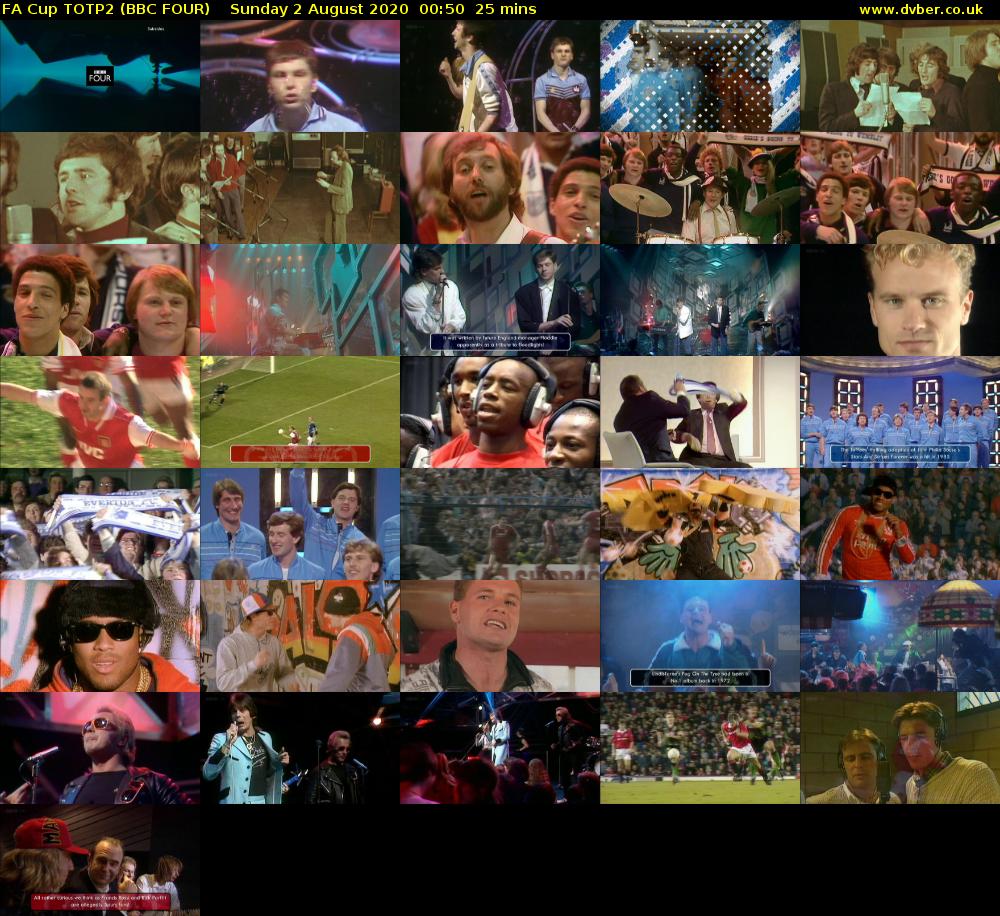 FA Cup TOTP2 (BBC FOUR) Sunday 2 August 2020 00:50 - 01:15