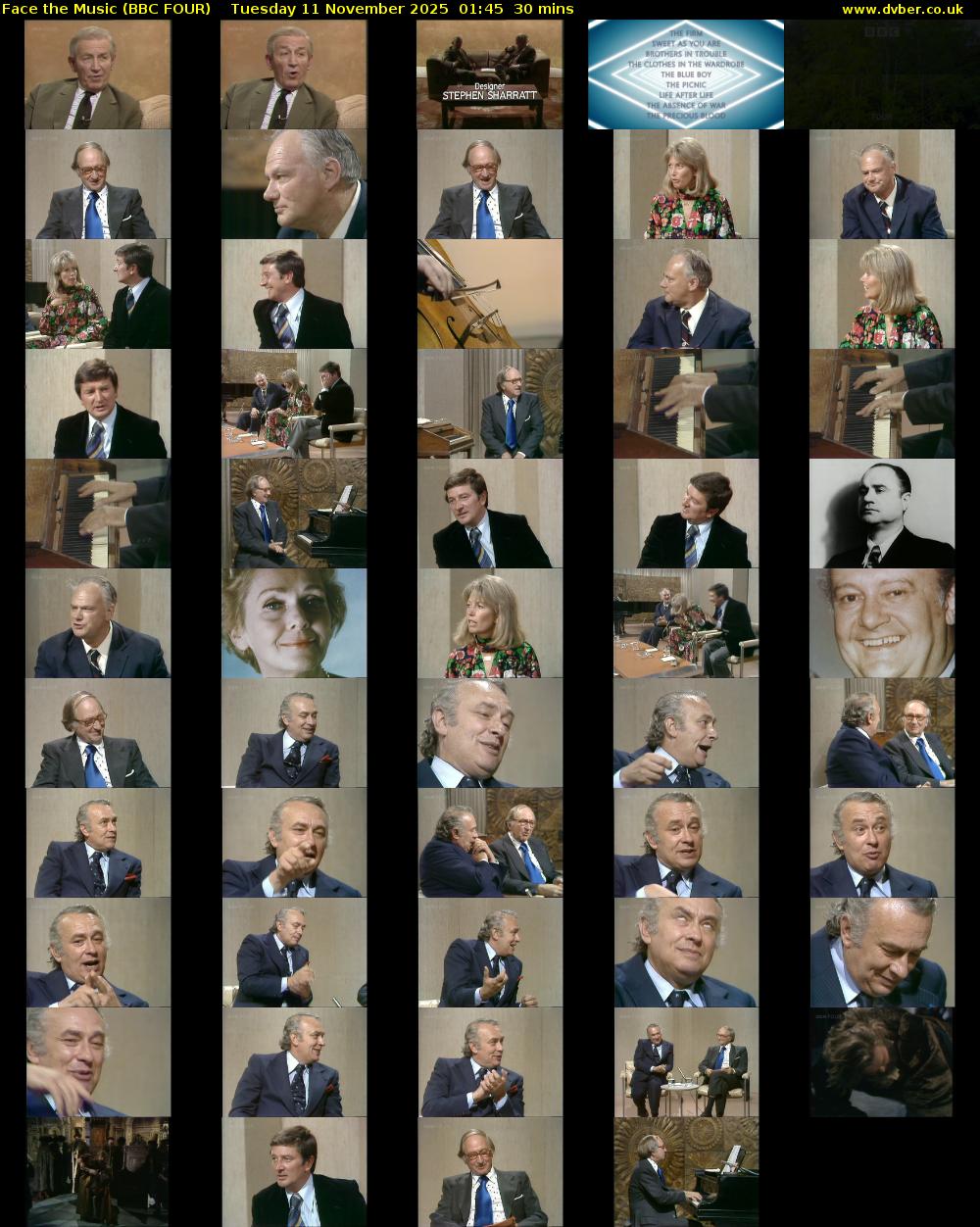 Face the Music (BBC FOUR) Tuesday 11 November 2025 01:45 - 02:15