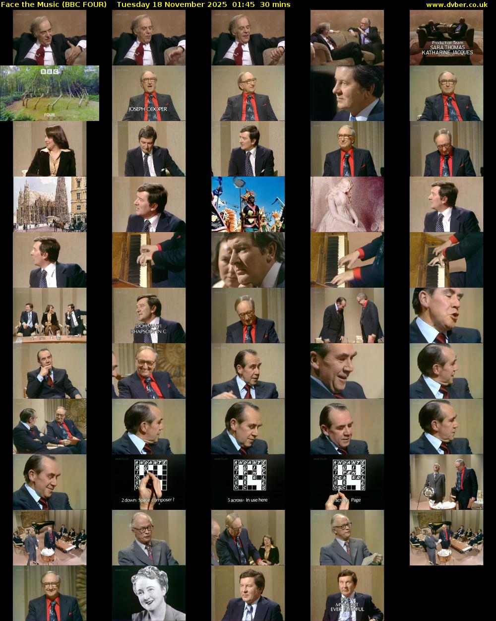 Face the Music (BBC FOUR) Tuesday 18 November 2025 01:45 - 02:15