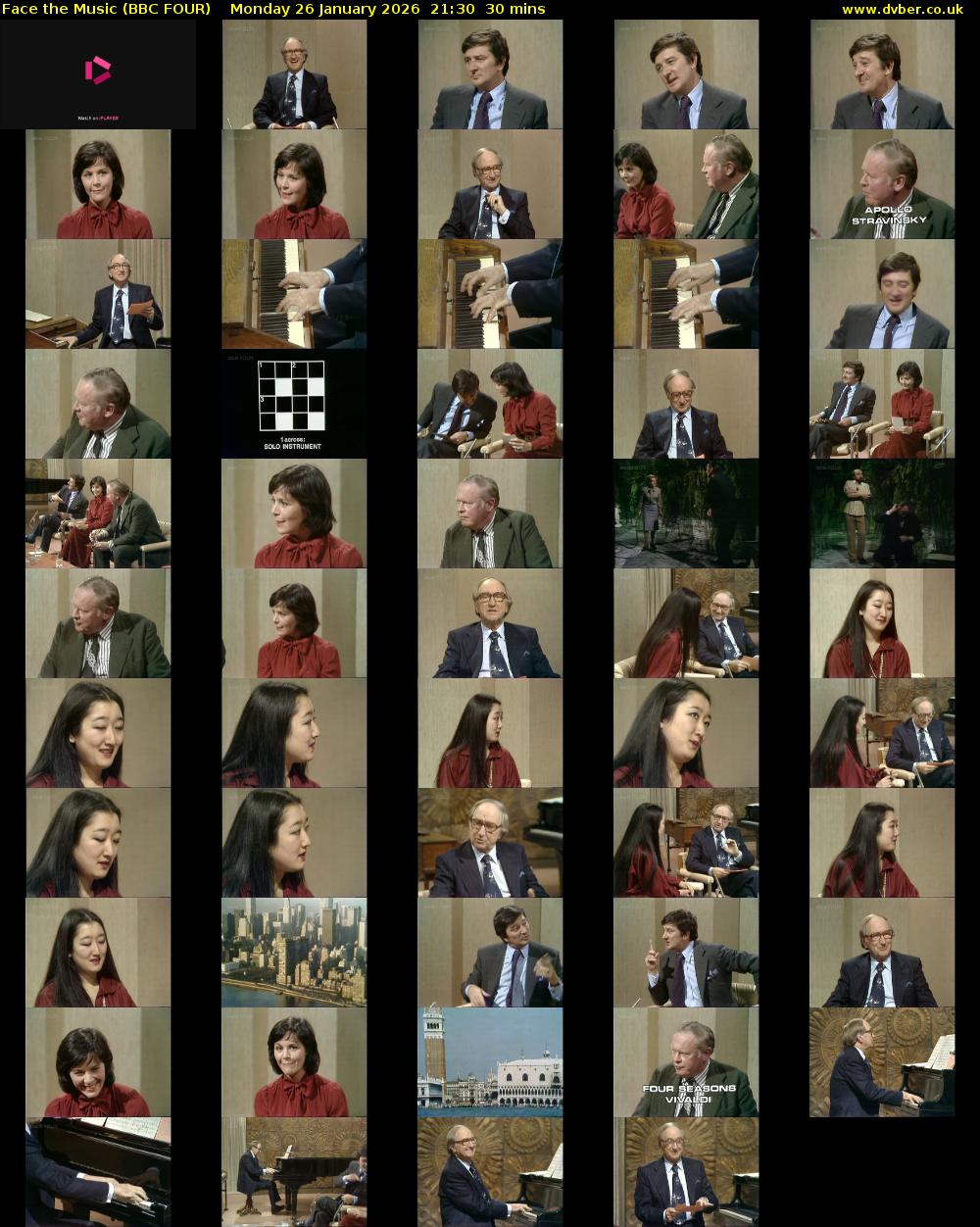 Face the Music (BBC FOUR) Monday 26 January 2026 21:30 - 22:00