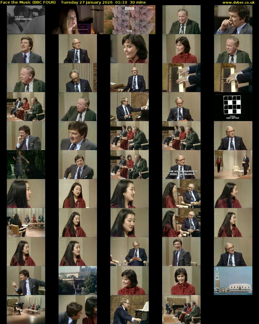 Face the Music (BBC FOUR) Tuesday 27 January 2026 01:10 - 01:40