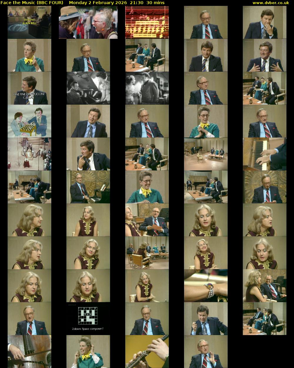 Face the Music (BBC FOUR) Monday 2 February 2026 21:30 - 22:00