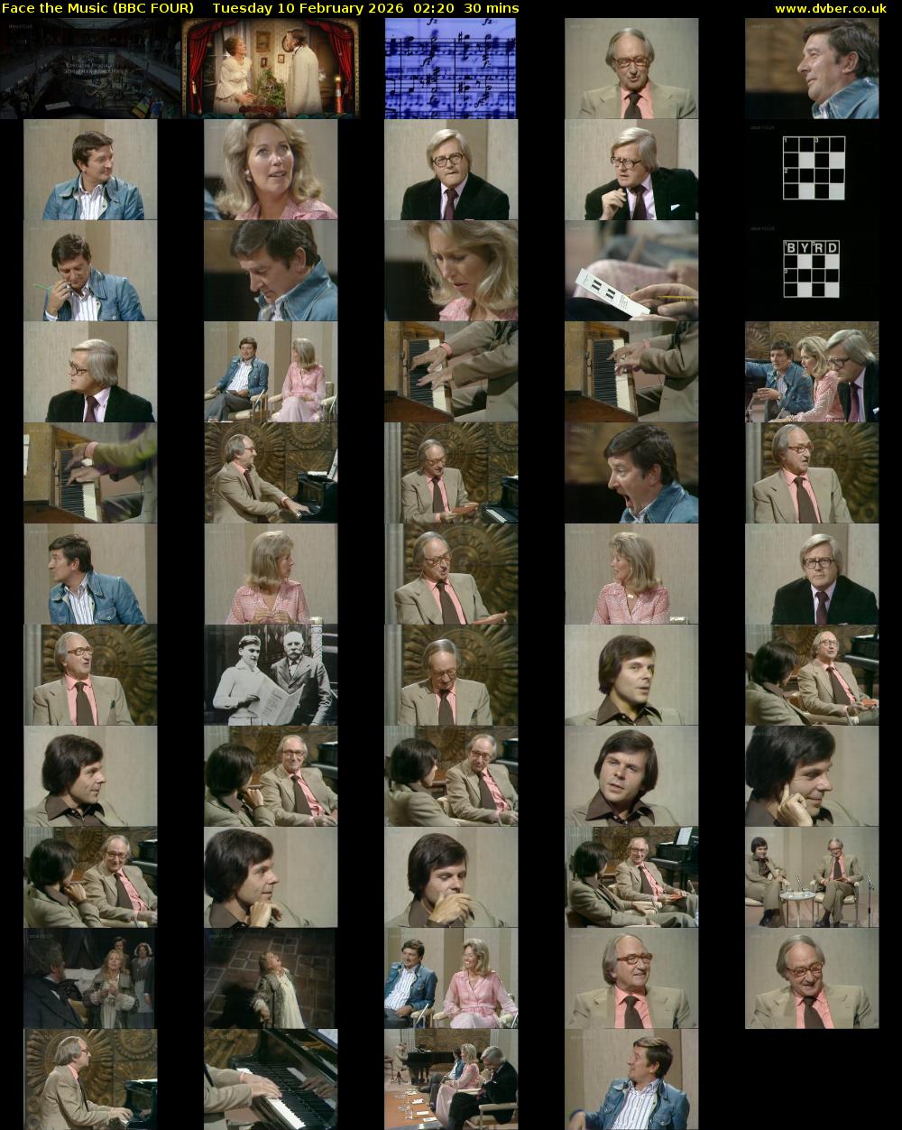 Face the Music (BBC FOUR) Tuesday 10 February 2026 02:20 - 02:50