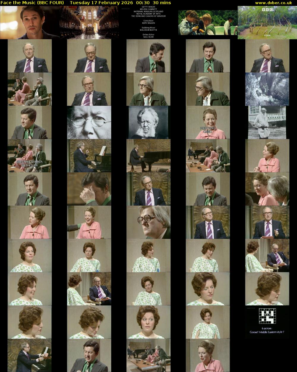 Face the Music (BBC FOUR) Tuesday 17 February 2026 00:30 - 01:00