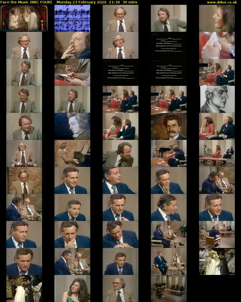 Face the Music (BBC FOUR) Monday 23 February 2026 21:30 - 22:00