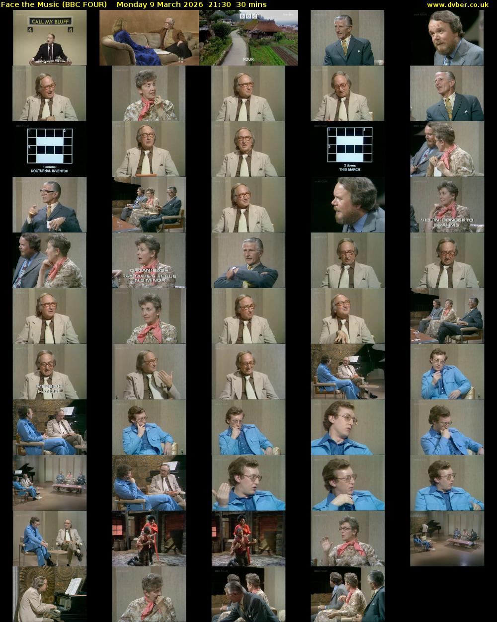 Face the Music (BBC FOUR) Monday 9 March 2026 21:30 - 22:00