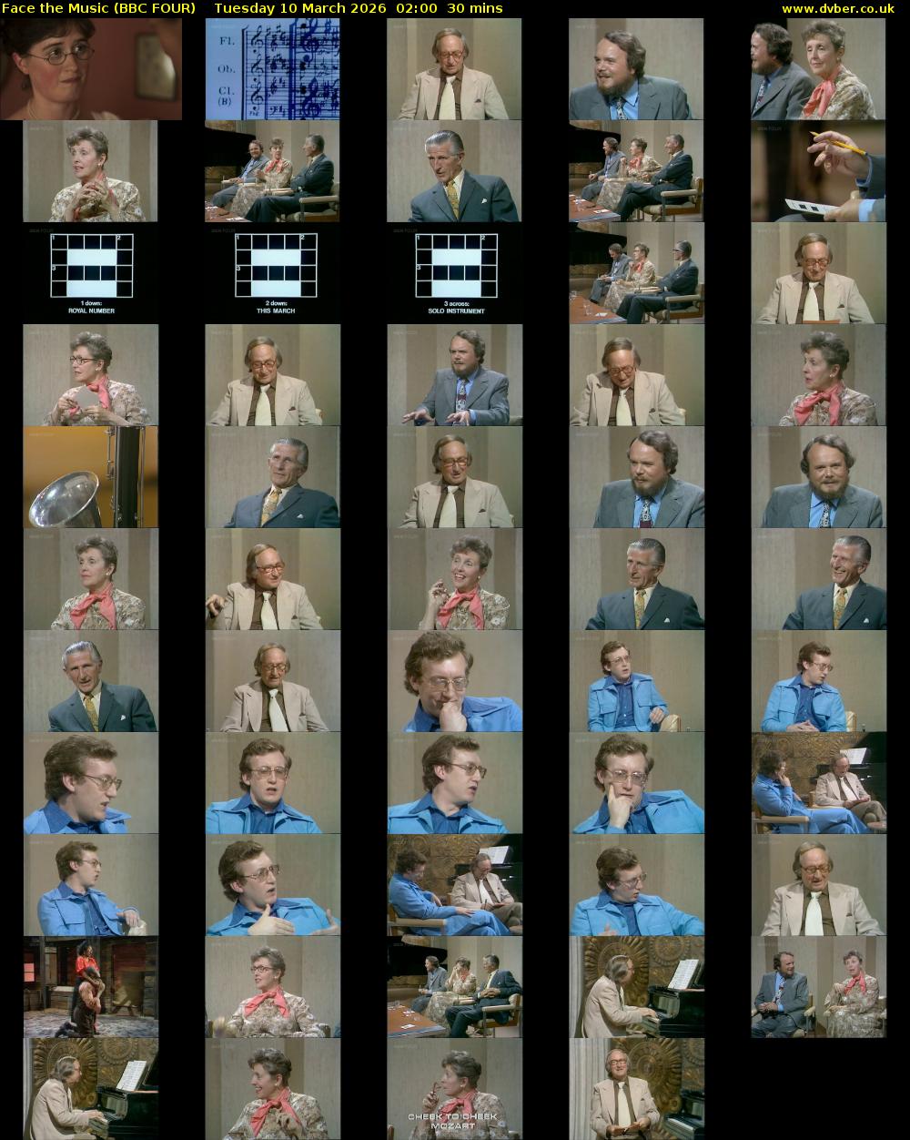 Face the Music (BBC FOUR) Tuesday 10 March 2026 02:00 - 02:30