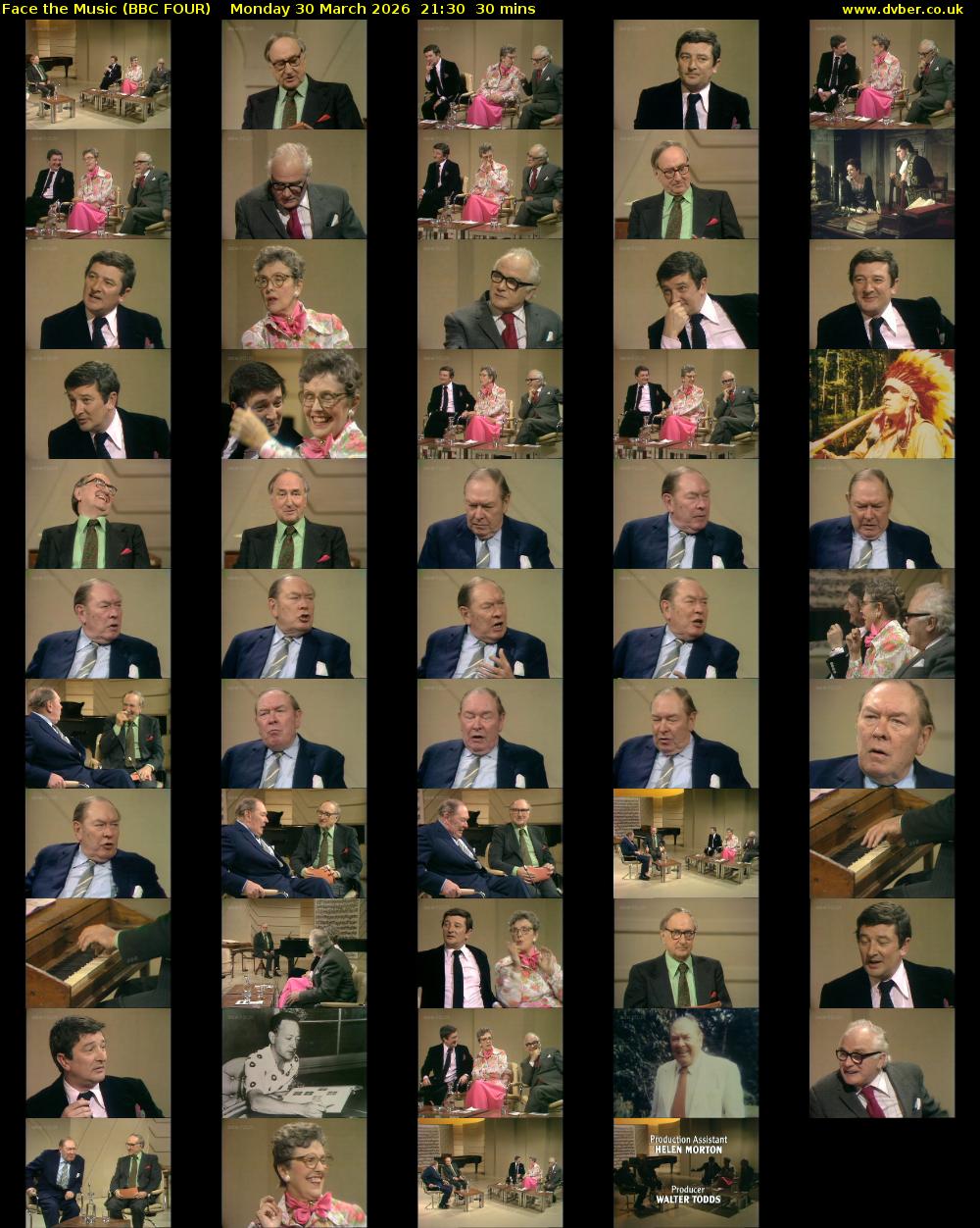 Face the Music (BBC FOUR) Monday 30 March 2026 21:30 - 22:00