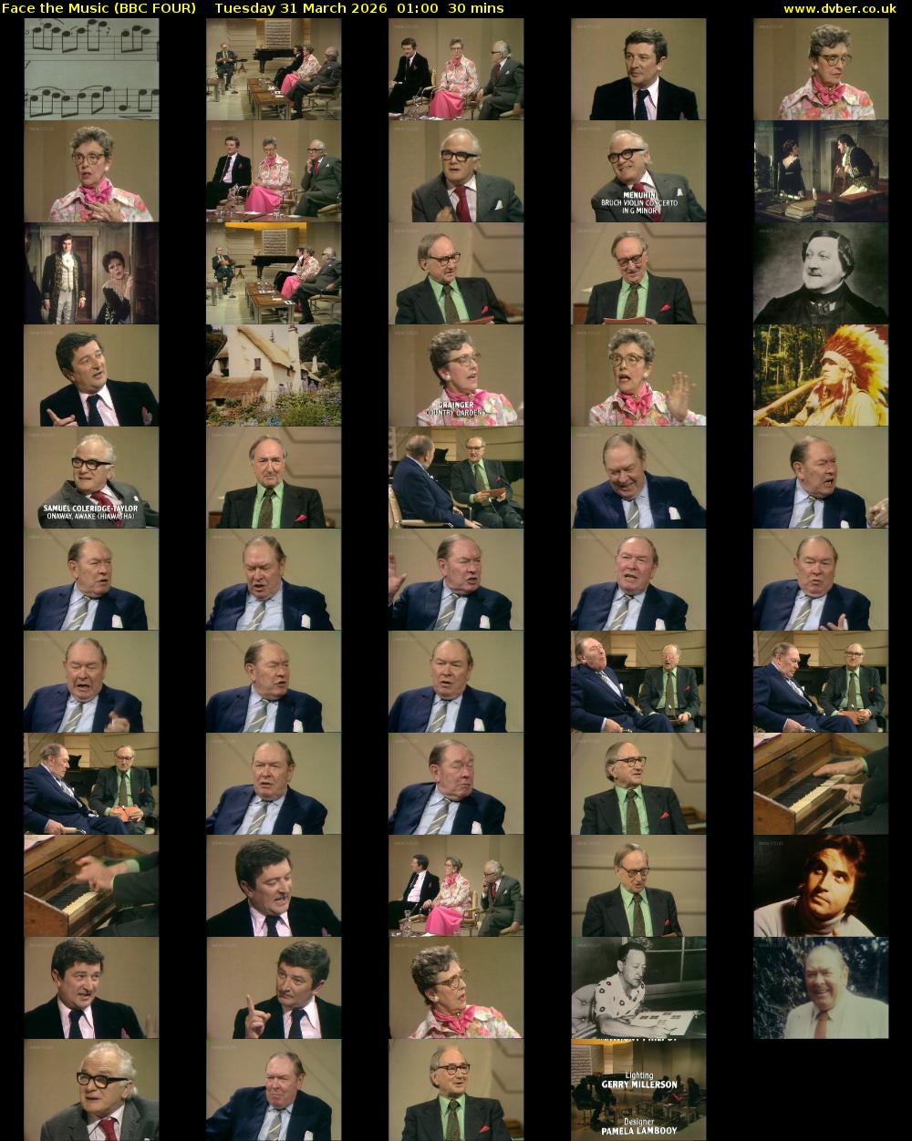 Face the Music (BBC FOUR) Tuesday 31 March 2026 01:00 - 01:30