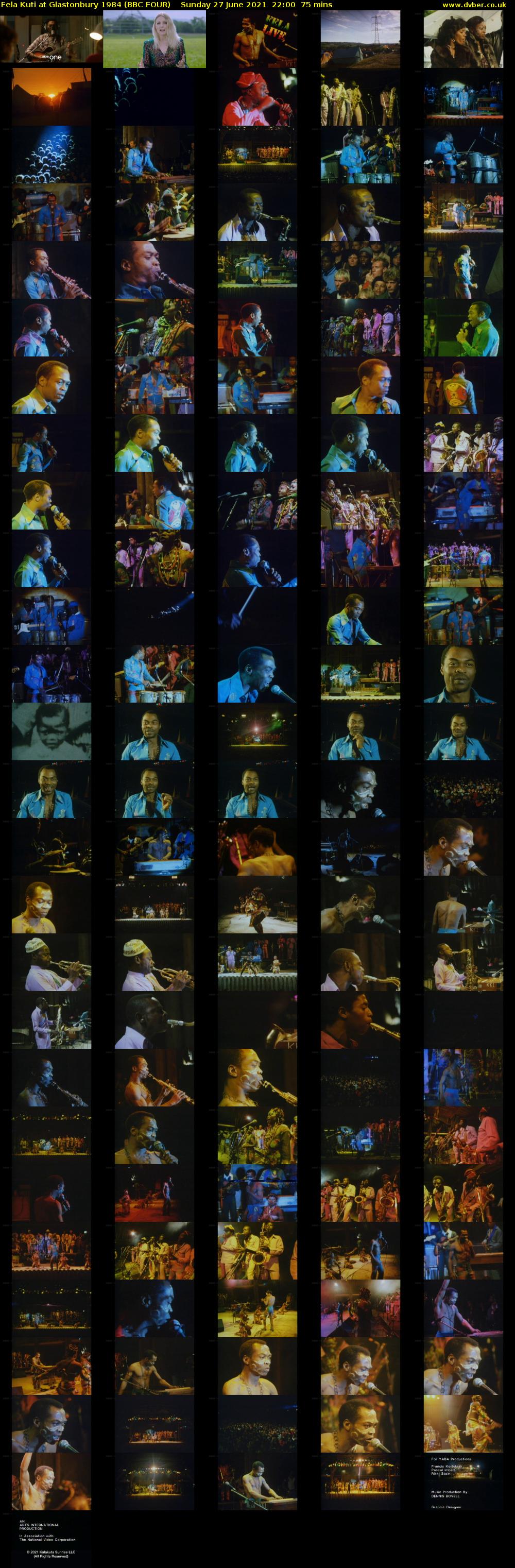 Fela Kuti at Glastonbury 1984 (BBC FOUR) Sunday 27 June 2021 22:00 - 23:15