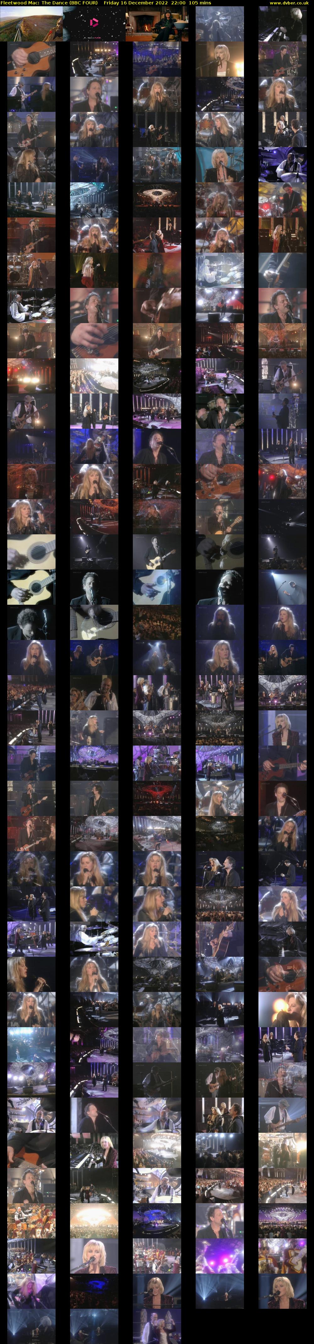 Fleetwood Mac: The Dance (BBC FOUR) Friday 16 December 2022 22:00 - 23:45