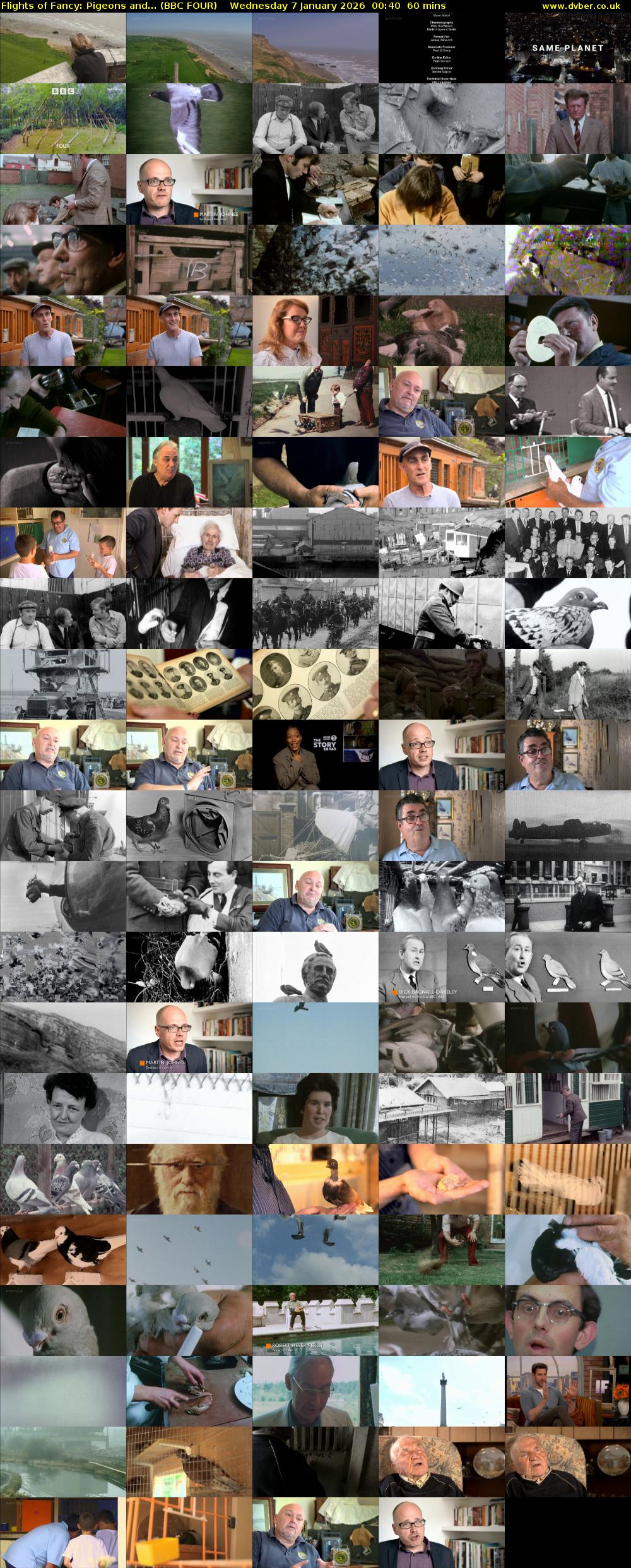 Flights of Fancy: Pigeons and... (BBC FOUR) Wednesday 7 January 2026 00:40 - 01:40