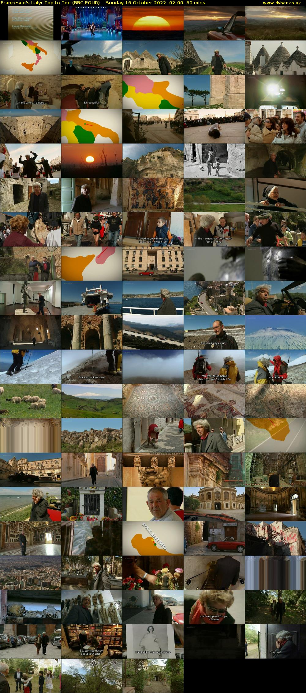 Francesco's Italy: Top to Toe (BBC FOUR) Sunday 16 October 2022 02:00 - 03:00