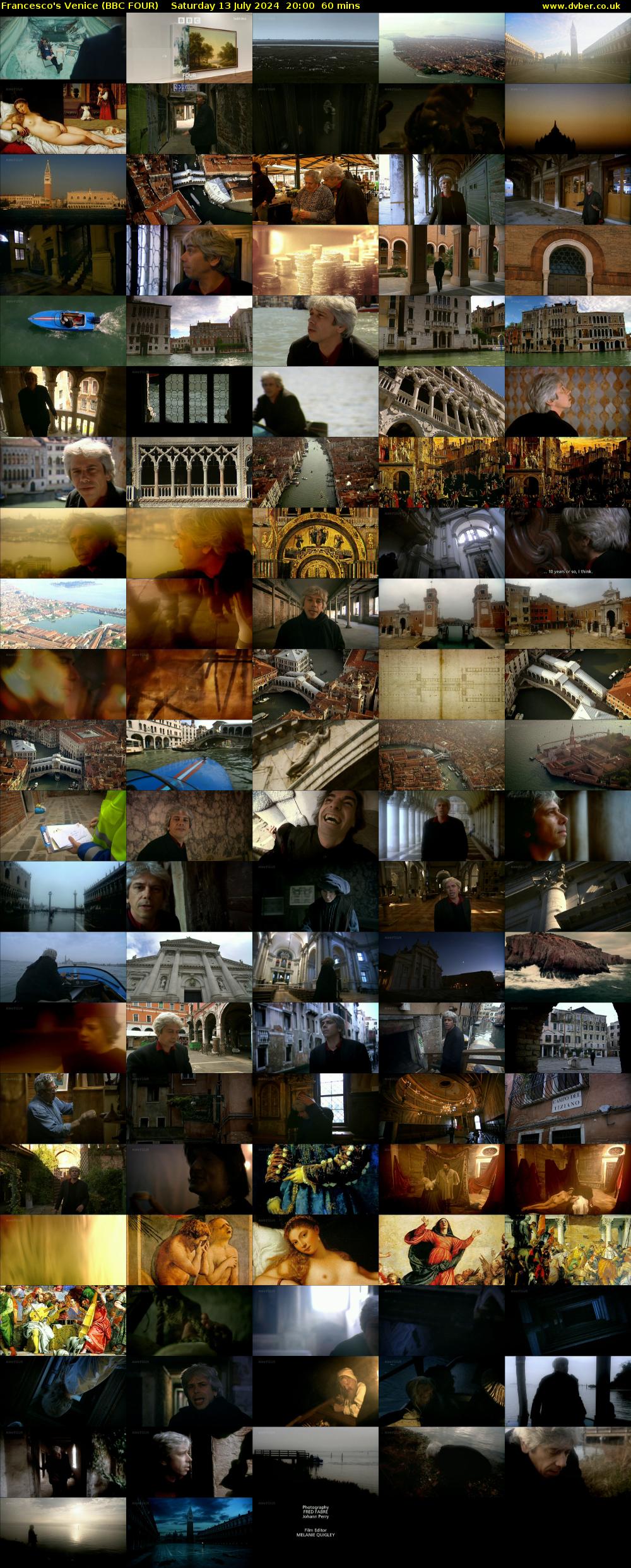 Francesco's Venice (BBC FOUR) Saturday 13 July 2024 20:00 - 21:00