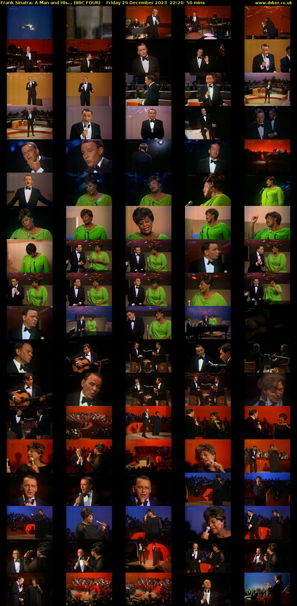 Frank Sinatra: A Man and His... (BBC FOUR) Friday 29 December 2023 22:20 - 23:10