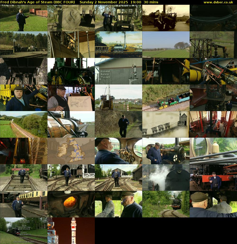 Fred Dibnah's Age of Steam (BBC FOUR) Sunday 2 November 2025 19:00 - 19:30