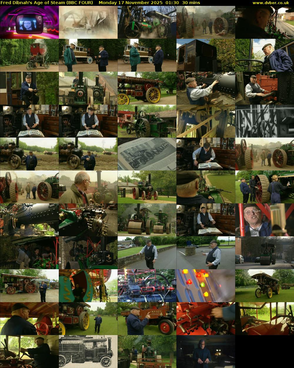 Fred Dibnah's Age of Steam (BBC FOUR) Monday 17 November 2025 01:30 - 02:00