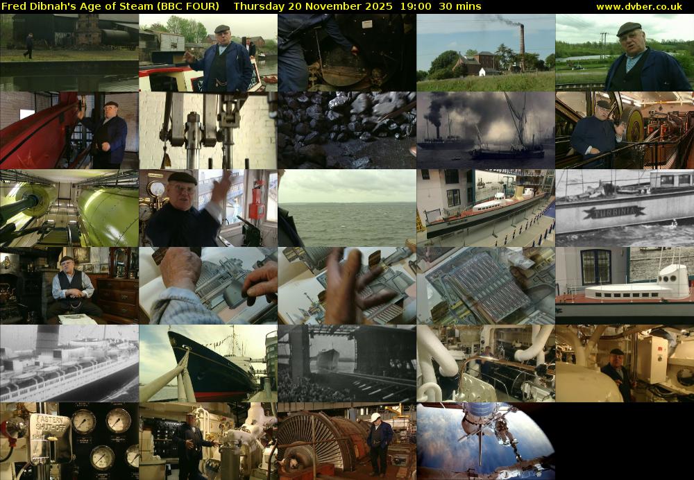 Fred Dibnah's Age of Steam (BBC FOUR) Thursday 20 November 2025 19:00 - 19:30