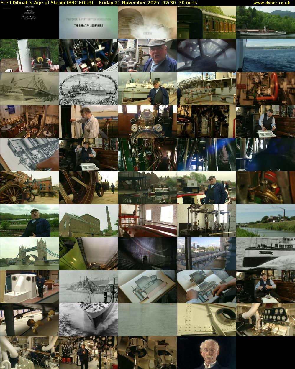Fred Dibnah's Age of Steam (BBC FOUR) Friday 21 November 2025 02:30 - 03:00