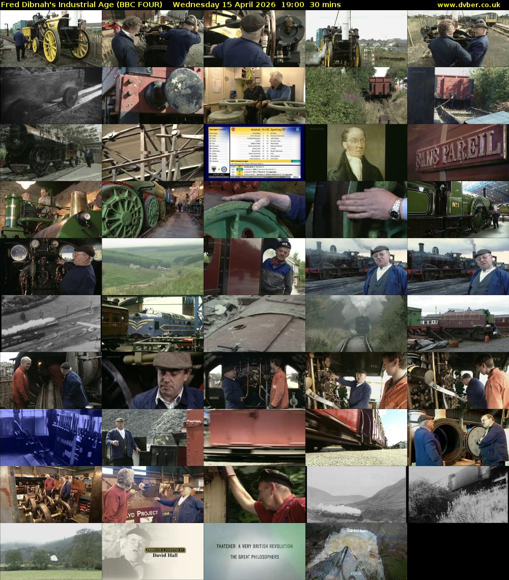 Fred Dibnah's Industrial Age (BBC FOUR) Wednesday 15 April 2026 19:00 - 19:30