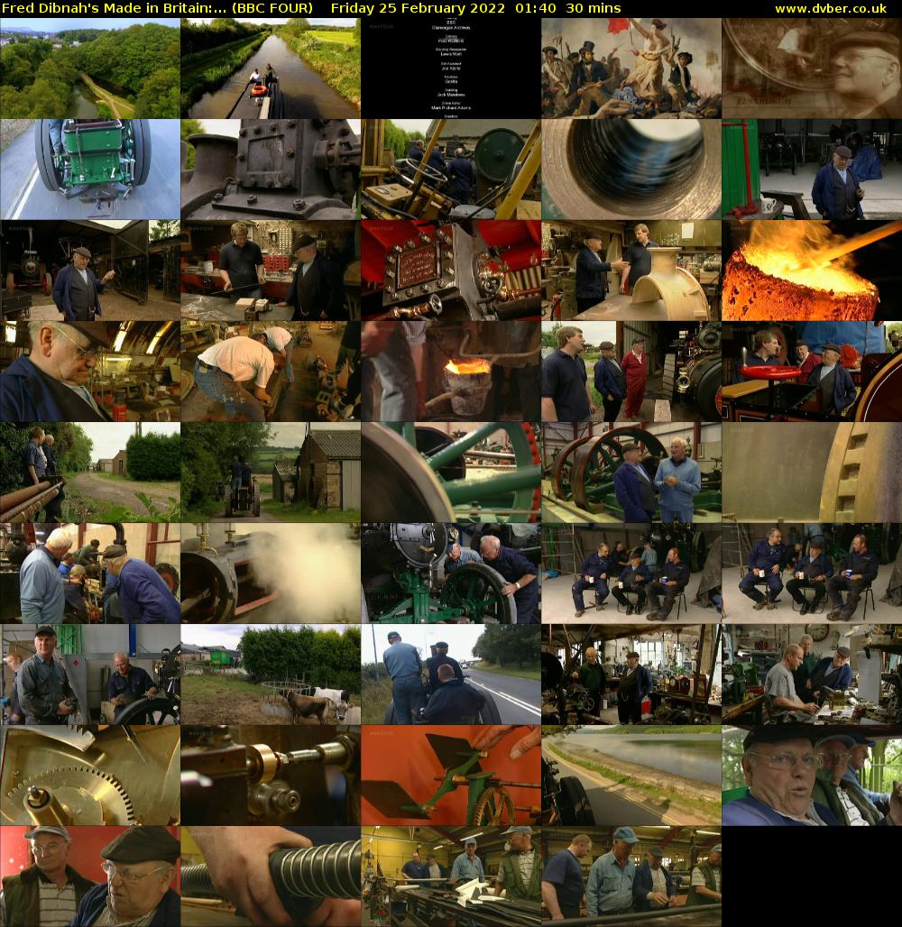 Fred Dibnah's Made in Britain:... (BBC FOUR) Friday 25 February 2022 01:40 - 02:10