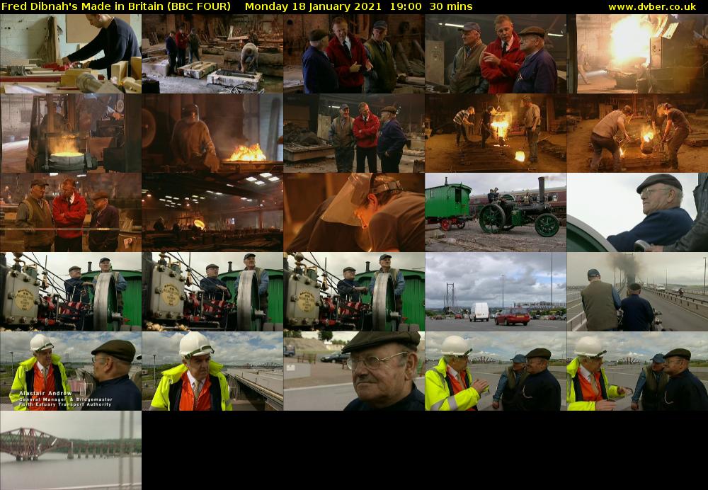 Fred Dibnah's Made in Britain (BBC FOUR) Monday 18 January 2021 19:00 - 19:30