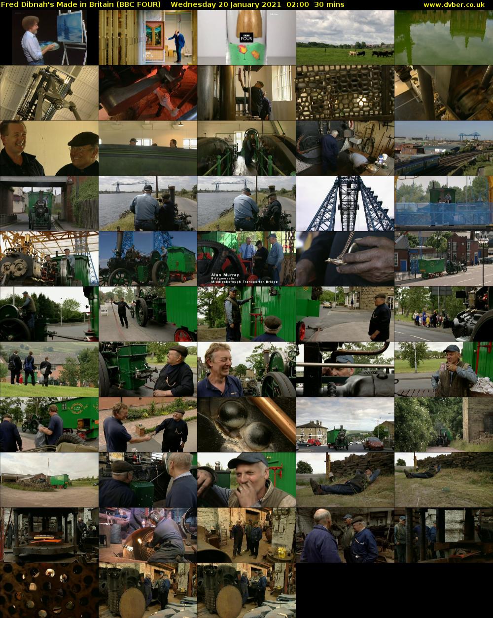 Fred Dibnah's Made in Britain (BBC FOUR) Wednesday 20 January 2021 02:00 - 02:30