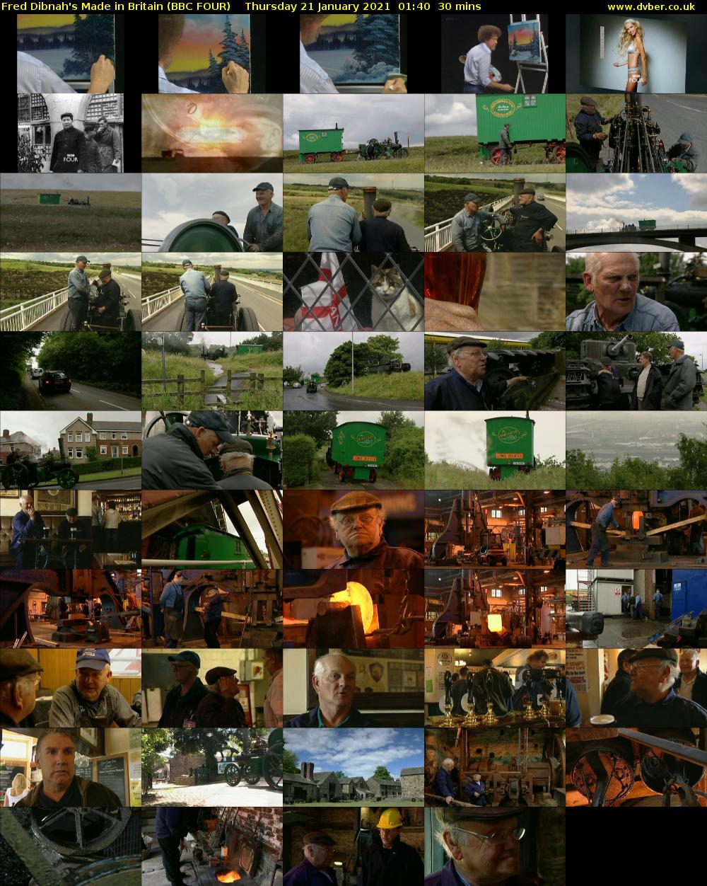 Fred Dibnah's Made in Britain (BBC FOUR) Thursday 21 January 2021 01:40 - 02:10