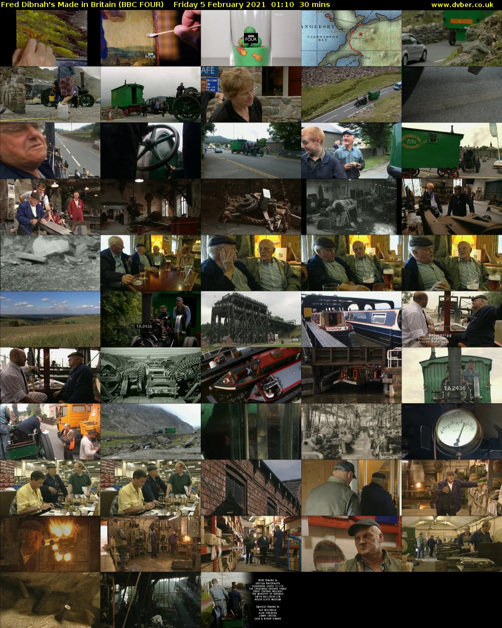 Fred Dibnah's Made in Britain (BBC FOUR) Friday 5 February 2021 01:10 - 01:40