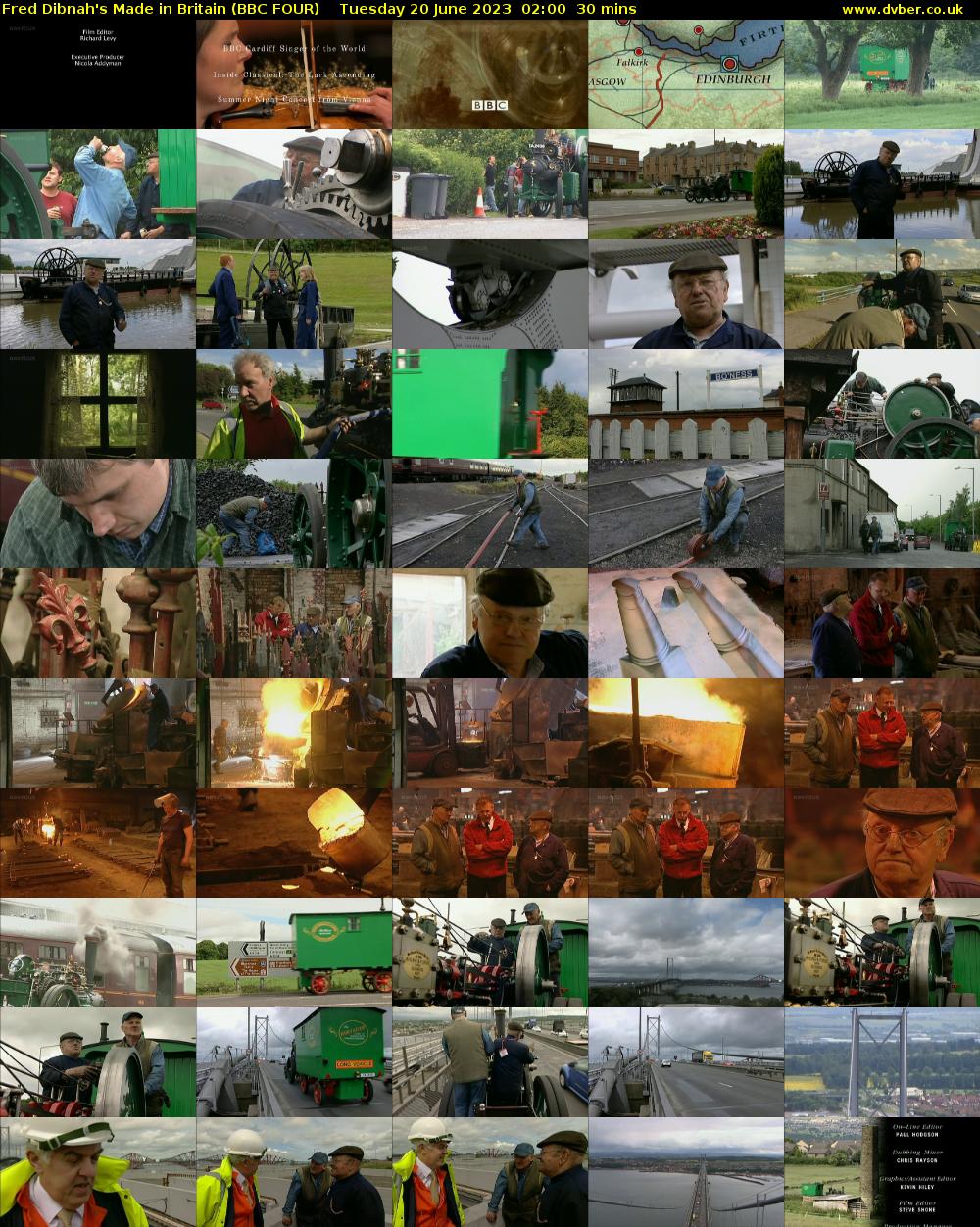 Fred Dibnah's Made in Britain (BBC FOUR) Tuesday 20 June 2023 02:00 - 02:30