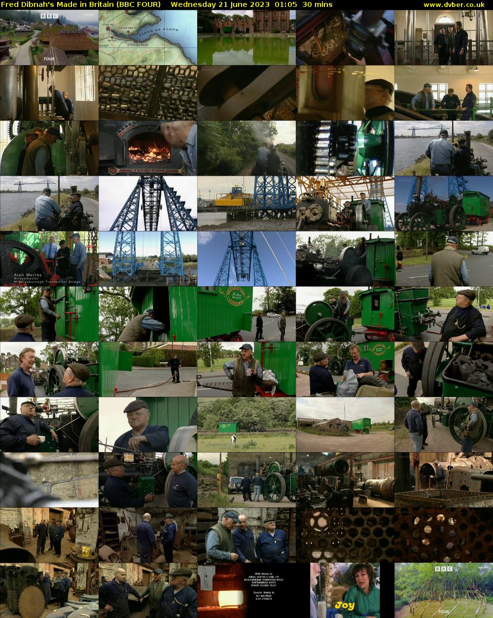 Fred Dibnah's Made in Britain (BBC FOUR) Wednesday 21 June 2023 01:05 - 01:35