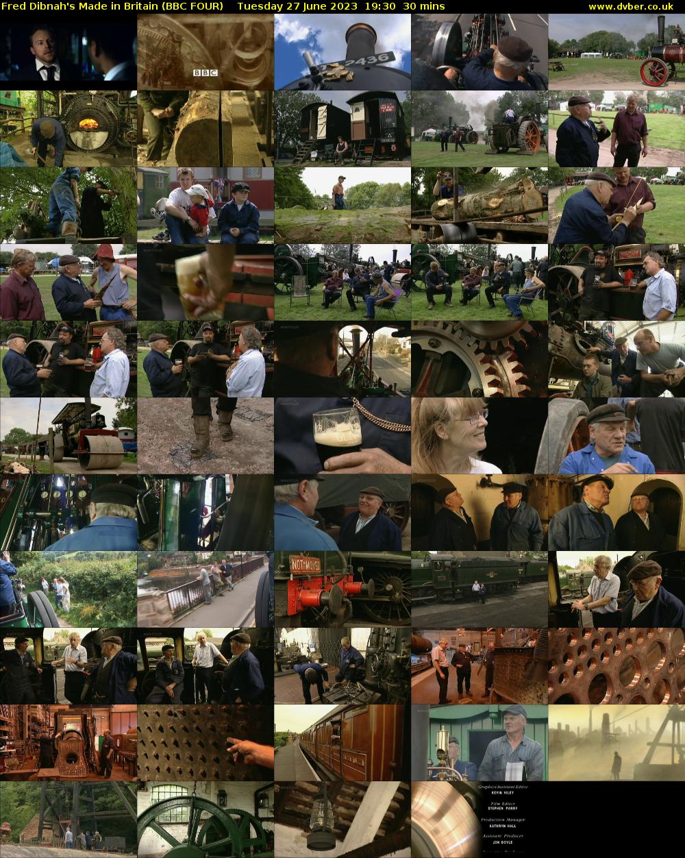 Fred Dibnah's Made in Britain (BBC FOUR) Tuesday 27 June 2023 19:30 - 20:00