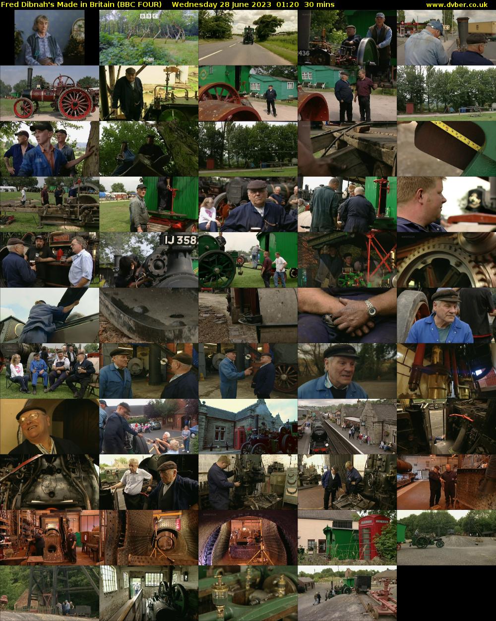 Fred Dibnah's Made in Britain (BBC FOUR) Wednesday 28 June 2023 01:20 - 01:50