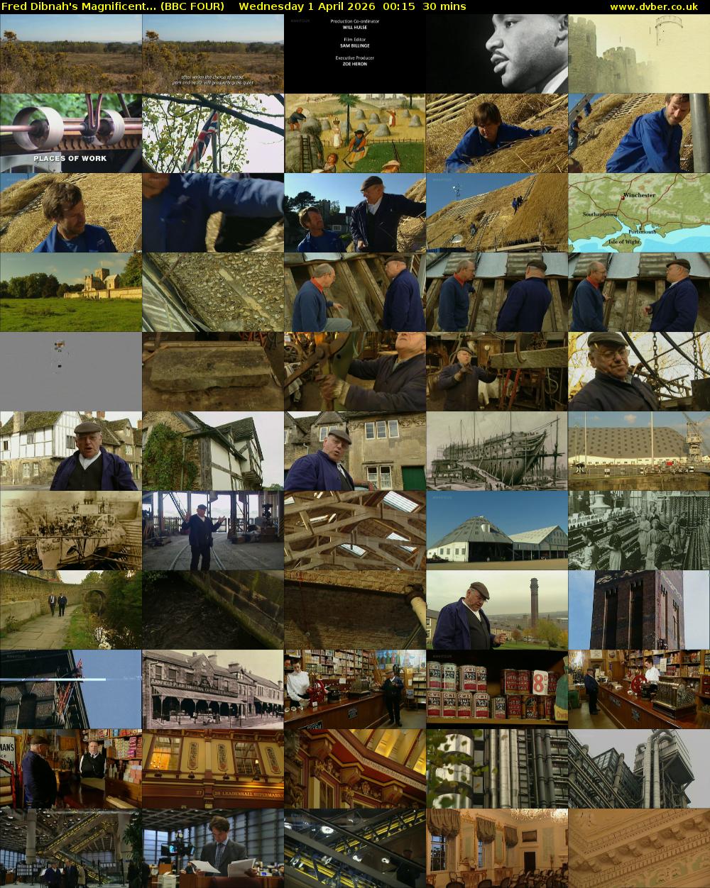 Fred Dibnah's Magnificent... (BBC FOUR) Wednesday 1 April 2026 00:15 - 00:45